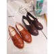 Sentaro British Style Brogue Low and Medium Heel Shoes(6 Colours/Full Payment Without Shipping)